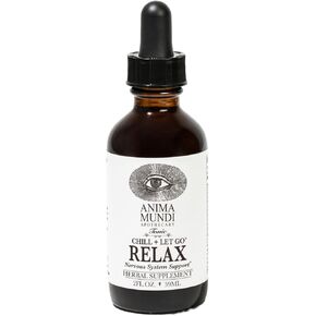 Anima Mundi Apothecary Relax Tonic Nervous System Support - Natural Calm Aid & Mood Enhancer - Achieve Stress Relief with Lemon Balm, Passionflower, Chamomile, Ashwagandha Root & Lavender (2 fl oz)