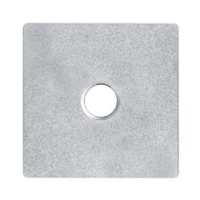 eoere 4 PCS 4" Aluminum Flat Plate Rectangular Square Nuts Square Washers for Solar Panel Mounting Solar Clamp Aluminum Profiles, Thickness 1/4"(6.1 mm), Apply 3/4"-10 Bolt