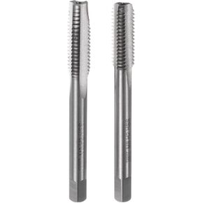 uxcell 2pcs Metric Hand Tap Set, M8 x 1.25 Taper/Plug Thread Screw Taps, High Speed Steel Hand Threading Tapping Tool Kit