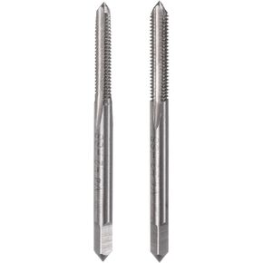 uxcell 2pcs Metric Hand Tap Set, M5 x 0.8 Taper/Plug Thread Screw Taps, High Speed Steel Hand Threading Tapping Tool Kit