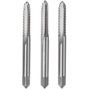 uxcell 3pcs Hand Tap Set, 1/4-20 UNC Taper/Plug/Bottom Thread Screw Taps, High Speed Steel Hand Threading Tapping Tool Kit