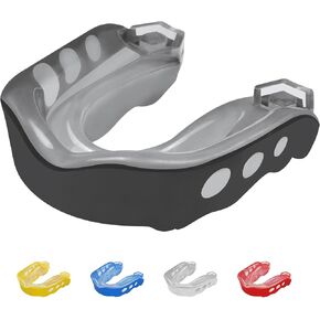Mouth Guard for Adults Moldable Sport Lacrosse Football,Boxing,MMA,Basketball,Karate,Hockey includes Case Adult,Black transparent