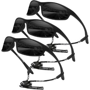 Polarized Sports Sunglasses for Men Cycling Running Lightweight Sun Glasses UV400 Protection S795-C5 3pack