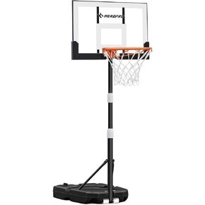 HEROPRO Kids Basketball Hoop Outdoor 3.2-7.2ft Adjustable, 29 Inch Premium PC Backboard and Enlarged Base, Portable Basketball Goal System for Kids/Youth/Teens in Pool/Driveway/Backyard/Indoor