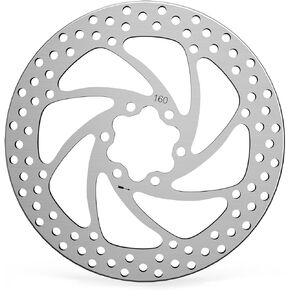 stio 2PCS 160mm Scooter Brake Disc Rotor Pad 6 Holes Rounded compatible with KAABO Wolf Warrior 11+,Wolf Warrior 11 PRO+,Wolf Warrior GT Pro,Wolf King+,Wolf King GT Pro,Wolf King GT/GTR Brake Parts
