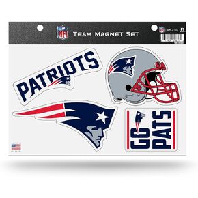 Rico Industries NFL New England Patriots Alternate Team Magnet Set 8.5" x 11" - Home Décor - Regrigerator, Office, Kitchen
