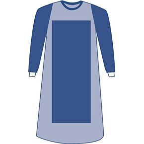 Medline DYNJP2208S Sterile Poly-Reinforced Breathable Impervious Sleeve Sirus Gown, Blue, X-Large, Pack of 30
