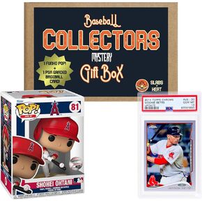 Baseball Collector's Mystery Gift Box: Funko Pop! & PSA Graded Card│ONE PSA Graded Baseball Card & ONE Authentic MLB Funko Pop │Ideal Gift for Collectors & Baseball Fans