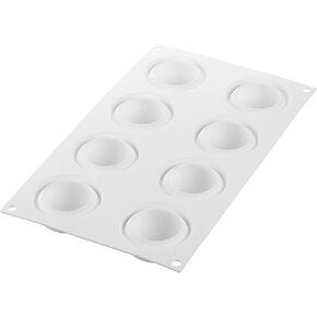 Silikomart "Ode 50" Silicone Mold with 8 Cavities, Each 2.16 Inch Diameter x 0.98 Inch High