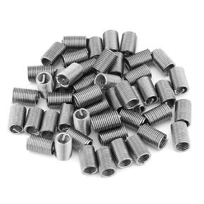 50pcs Stainless Steel SS304 Coiled Wire Helical Screw Thread Inserts Thread Repair Sleeve Kit M6 x 1.0 x 3D Length