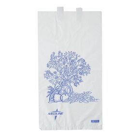 Medline Disposable Plastic Bedside Bags, White, 6.5" x 3.5" x 11.8", Ideal for Hospital and Home Care
