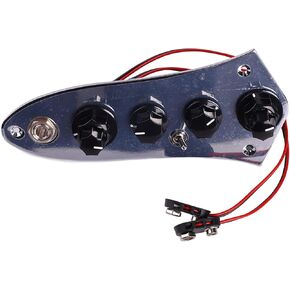 Fully Loaded Control Plate Pre Wired Control Plate with Wiring Harness for Jazz Bass Passive Active Switching Instrument Accessories