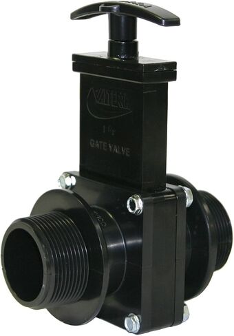 Valterra 7104 ABS Gate Valve, Black, 1-1/2" MPT in Saudi Arabia