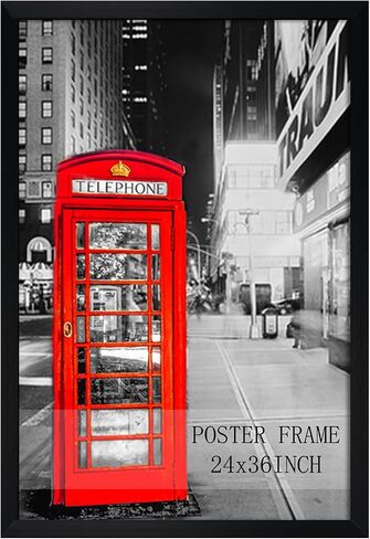 Lavezee 24x36 Poster Frame Black Display 24 x 36 Inch Photo Picture Frame for Wall, Pack of 1 in Saudi Arabia