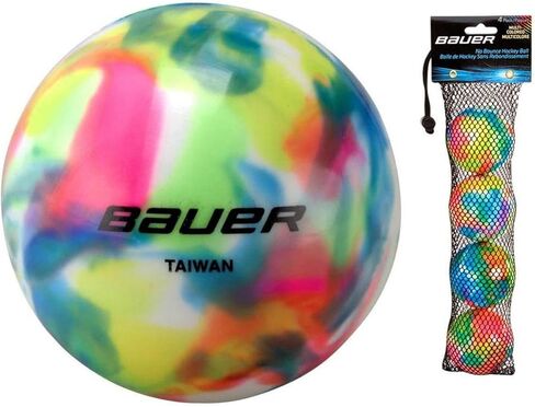 4 عبوات من كرات هوكي الشوارع غير المرتدة من باور، للطقس البارد أو الدافئ (الطقس الدافئ، متعددة الألوان) in Kuwait