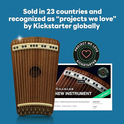 Guitar Harp | Hanago M28 [16 Strings but Playable 28 Notes] Single-Fret Fingerboard with Piano Array, Portable A4 Size, All Solid Wood(Mahogany) in Saudi Arabia
