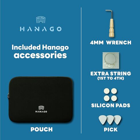 Guitar Harp | Hanago M28 [16 Strings but Playable 28 Notes] Single-Fret Fingerboard with Piano Array, Portable A4 Size, All Solid Wood(Mahogany) in Saudi Arabia