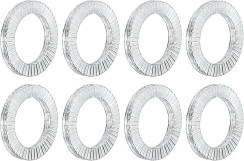 uxcell Wedge Locking Washers for M8 Bolts, 10pcs 304 Stainless Steel Washers Vibration Resistant Safety Washers in Saudi Arabia