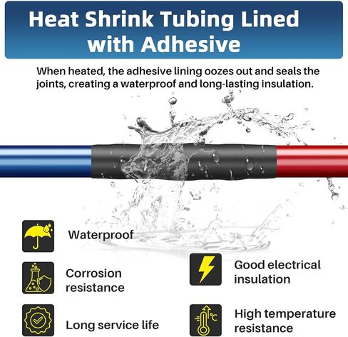 Heat Shrink Tubing 1/2 Inch - 3:1 Ratio Heat Shrink Sleeves Heavy Duty Marine Grade Heat Shrink Wire Cable Tubing Electrical Shrink Wrap Tubing Adhesive 10ft. in Saudi Arabia