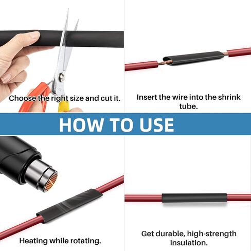 Heat Shrink Tubing 1/2 Inch - 3:1 Ratio Heat Shrink Sleeves Heavy Duty Marine Grade Heat Shrink Wire Cable Tubing Electrical Shrink Wrap Tubing Adhesive 10ft. in Saudi Arabia
