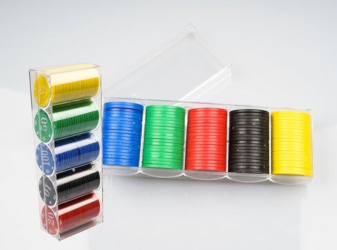 Clear Acrylic Poker chip Holders (with lids) - Holds 100 Chips Each (10) in Saudi Arabia