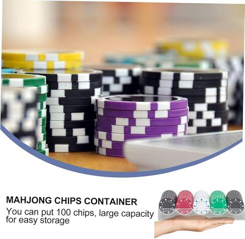 Clear Acrylic Poker chip Holders (with lids) - Holds 100 Chips Each (10) in Saudi Arabia