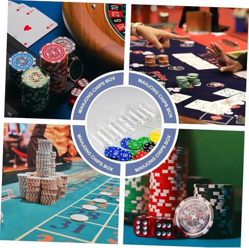 Clear Acrylic Poker chip Holders (with lids) - Holds 100 Chips Each (10) in Saudi Arabia