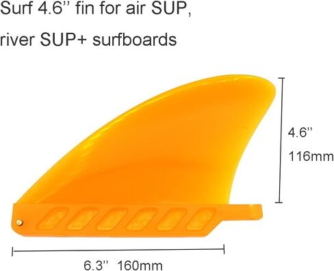 4.6" Soft Surf Fin Orange&Black for Surf Boards, SUP Paddleboards or Water SUP with No Tool fin Screw in Saudi Arabia