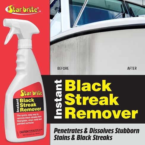 Star brite Instant Black Streak Remover - Dissolve Grease, Oil, Smoke & Exhaust Stains on Fiberglass, Vinyl, Metal, Plastic & Painted Surfaces - Spray On, Wipe Off in Saudi Arabia