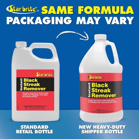 Star brite Instant Black Streak Remover - Dissolve Grease, Oil, Smoke & Exhaust Stains on Fiberglass, Vinyl, Metal, Plastic & Painted Surfaces - Spray On, Wipe Off in Saudi Arabia