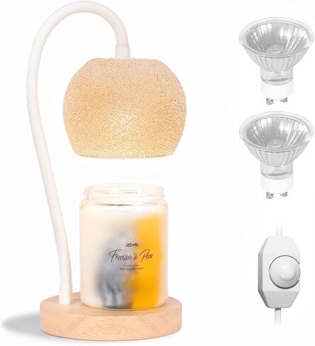 IZIDDO Candle Lamp Warmer,Crystal Vintage Dimmable Candle Warmer Lamp Adjustable Height Compatible Small Size Jar Candles,Wax Warmeras Gifts for Women,Home Decor(S Size) in Saudi Arabia
