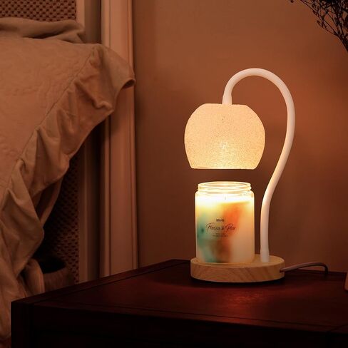 IZIDDO Candle Lamp Warmer,Crystal Vintage Dimmable Candle Warmer Lamp Adjustable Height Compatible Small Size Jar Candles,Wax Warmeras Gifts for Women,Home Decor(S Size) in Saudi Arabia