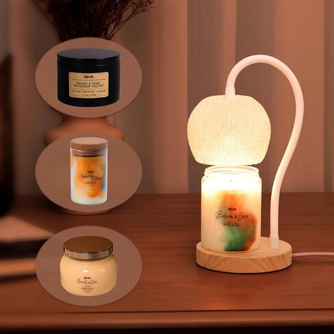IZIDDO Candle Lamp Warmer,Crystal Vintage Dimmable Candle Warmer Lamp Adjustable Height Compatible Small Size Jar Candles,Wax Warmeras Gifts for Women,Home Decor(S Size) in Saudi Arabia