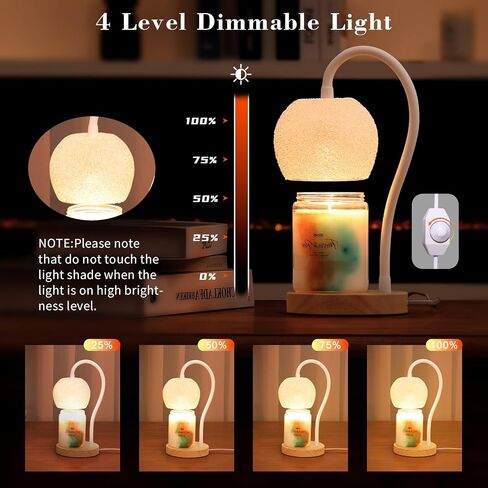 IZIDDO Candle Lamp Warmer,Crystal Vintage Dimmable Candle Warmer Lamp Adjustable Height Compatible Small Size Jar Candles,Wax Warmeras Gifts for Women,Home Decor(S Size) in Saudi Arabia