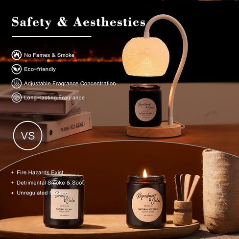 IZIDDO Candle Lamp Warmer,Crystal Vintage Dimmable Candle Warmer Lamp Adjustable Height Compatible Small Size Jar Candles,Wax Warmeras Gifts for Women,Home Decor(S Size) in Saudi Arabia