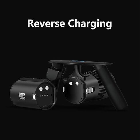 سكوتر EDGE SMART DRIVE K5 تحت الماء للغوص والغطس، مقاوم للماء حتى عمق 50 متر، قدرة التحمل 60 دقيقة، سكوتر البحر ثلاثي السرعات مع حامل كاميرا الحركة، حمام سباحة للرياضات المائية للبالغين باللون الأسود in Kuwait