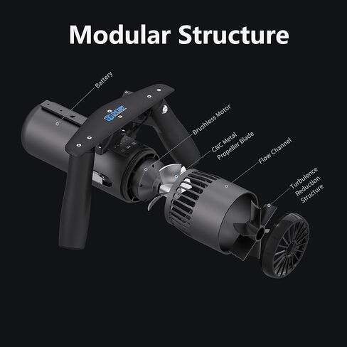 سكوتر EDGE SMART DRIVE K5 تحت الماء للغوص والغطس، مقاوم للماء حتى عمق 50 متر، قدرة التحمل 60 دقيقة، سكوتر البحر ثلاثي السرعات مع حامل كاميرا الحركة، حمام سباحة للرياضات المائية للبالغين باللون الأسود in Kuwait