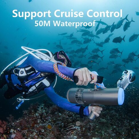 سكوتر EDGE SMART DRIVE K5 تحت الماء للغوص والغطس، مقاوم للماء حتى عمق 50 متر، قدرة التحمل 60 دقيقة، سكوتر البحر ثلاثي السرعات مع حامل كاميرا الحركة، حمام سباحة للرياضات المائية للبالغين باللون الأسود in Kuwait