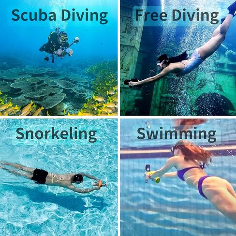 سكوتر EDGE SMART DRIVE K5 تحت الماء للغوص والغطس، مقاوم للماء حتى عمق 50 متر، قدرة التحمل 60 دقيقة، سكوتر البحر ثلاثي السرعات مع حامل كاميرا الحركة، حمام سباحة للرياضات المائية للبالغين باللون الأسود in Kuwait