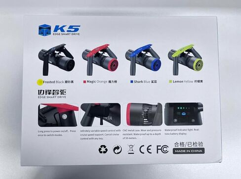 سكوتر EDGE SMART DRIVE K5 تحت الماء للغوص والغطس، مقاوم للماء حتى عمق 50 متر، قدرة التحمل 60 دقيقة، سكوتر البحر ثلاثي السرعات مع حامل كاميرا الحركة، حمام سباحة للرياضات المائية للبالغين باللون الأسود in Kuwait