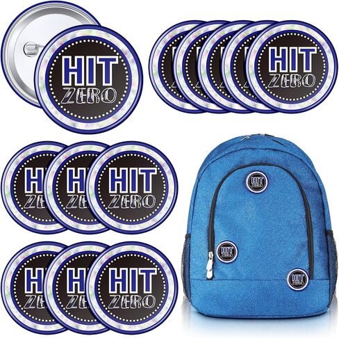 12 Pieces Hit Zero Cheer Button Cheerleader Pins Recognition Pins Round Pinback Cheer Pins for Backpacks Cheer Team Badges for Students Workers Sports Competition School Activities in Saudi Arabia