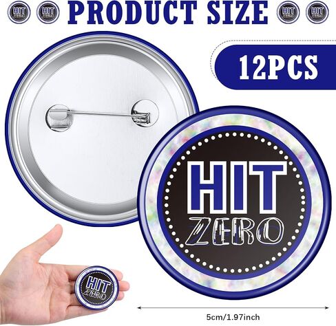 12 Pieces Hit Zero Cheer Button Cheerleader Pins Recognition Pins Round Pinback Cheer Pins for Backpacks Cheer Team Badges for Students Workers Sports Competition School Activities in Saudi Arabia
