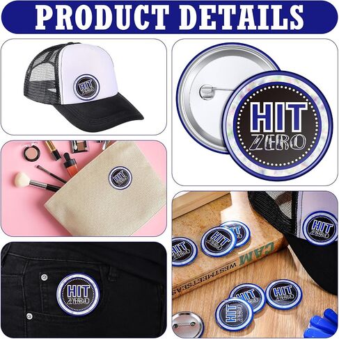 12 Pieces Hit Zero Cheer Button Cheerleader Pins Recognition Pins Round Pinback Cheer Pins for Backpacks Cheer Team Badges for Students Workers Sports Competition School Activities in Saudi Arabia