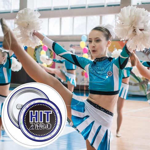 12 Pieces Hit Zero Cheer Button Cheerleader Pins Recognition Pins Round Pinback Cheer Pins for Backpacks Cheer Team Badges for Students Workers Sports Competition School Activities in Saudi Arabia