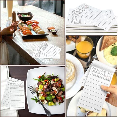 Rcybeo Guest Check Pads (8 Pack), Server Order Pads for Restaurant, Waitress Order Notepad, Food Receipt Book, Waitress Accessories in Saudi Arabia
