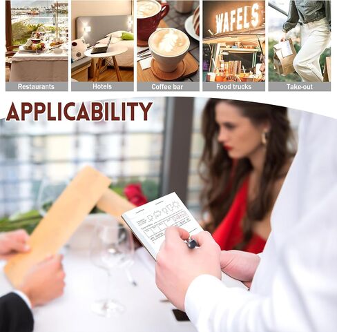 Rcybeo Guest Check Pads (8 Pack), Server Order Pads for Restaurant, Waitress Order Notepad, Food Receipt Book, Waitress Accessories in Saudi Arabia