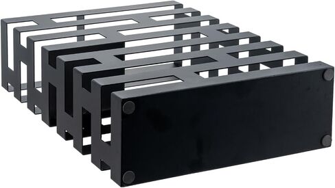 MyGift 17 Inch Freestanding Entryway Umbrella Rack or Cane Holder with Shelf for Small Umbrellas in Decorative Modern Matte Black Metal Geometric Cutout Design in Saudi Arabia