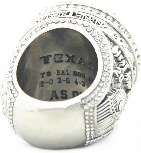5 # SEAGER Perfect 2023 TEX World Replica Champions Ring مع صندوق خشبي فاخر من الجوز الأسود هدايا للنساء والرجال والأطفال والأولاد والآباء in Kuwait