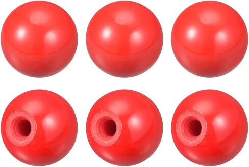 uxcell 6Pcs Threaded Ball Knobs, M6 Female Thread Thermoset Ball Knob 0.98'' Dia Black Round Operation Ball Handles Embedded Threaded Knob for Machine Handle Tool Replacement in Saudi Arabia