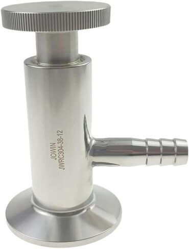 صمام أخذ العينات الصحي بمشبك ثلاثي سريع مقاس 1.5 بوصة مع صنبور مخرج شائك مستقيم لخرطوم القطر الداخلي 1/2 بوصة صمام عينة برغي إبهام دائري مانع للتسرب EPDM in Kuwait